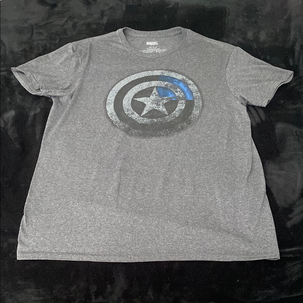 Marvel Captain America Grey Graphic T-Shirt